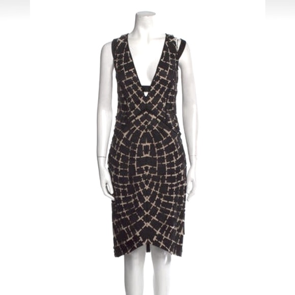 Worn once Bibhu Mohapatra fracture faille cage silk cocktail dress - Picture 1 of 2